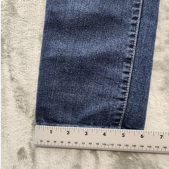 Y-Jeans Womens 11 Juniors Blue Low Rise Skinny Leg Faded Stretch Rhinestones - Picture 10 of 11